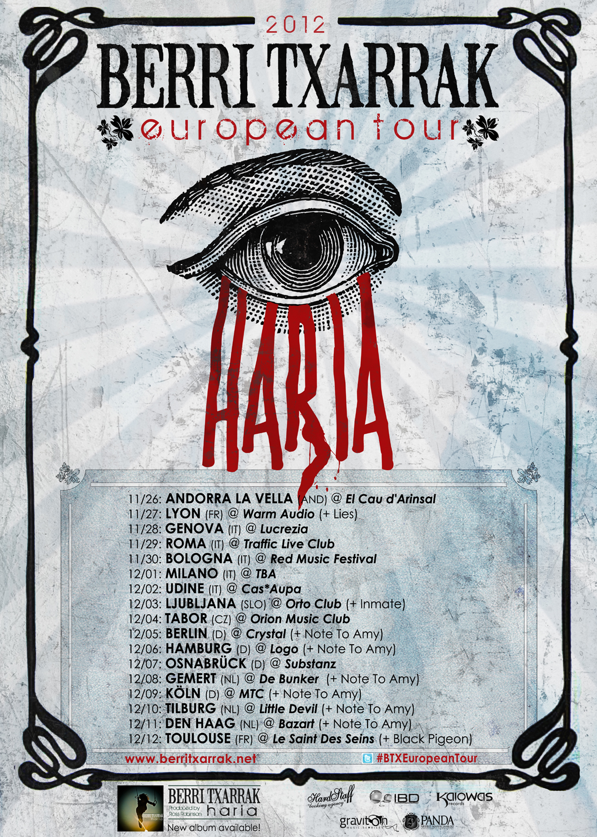 BERRI TXARRAK EUROPEAN TOUR 2012 ANNOUNCED!
